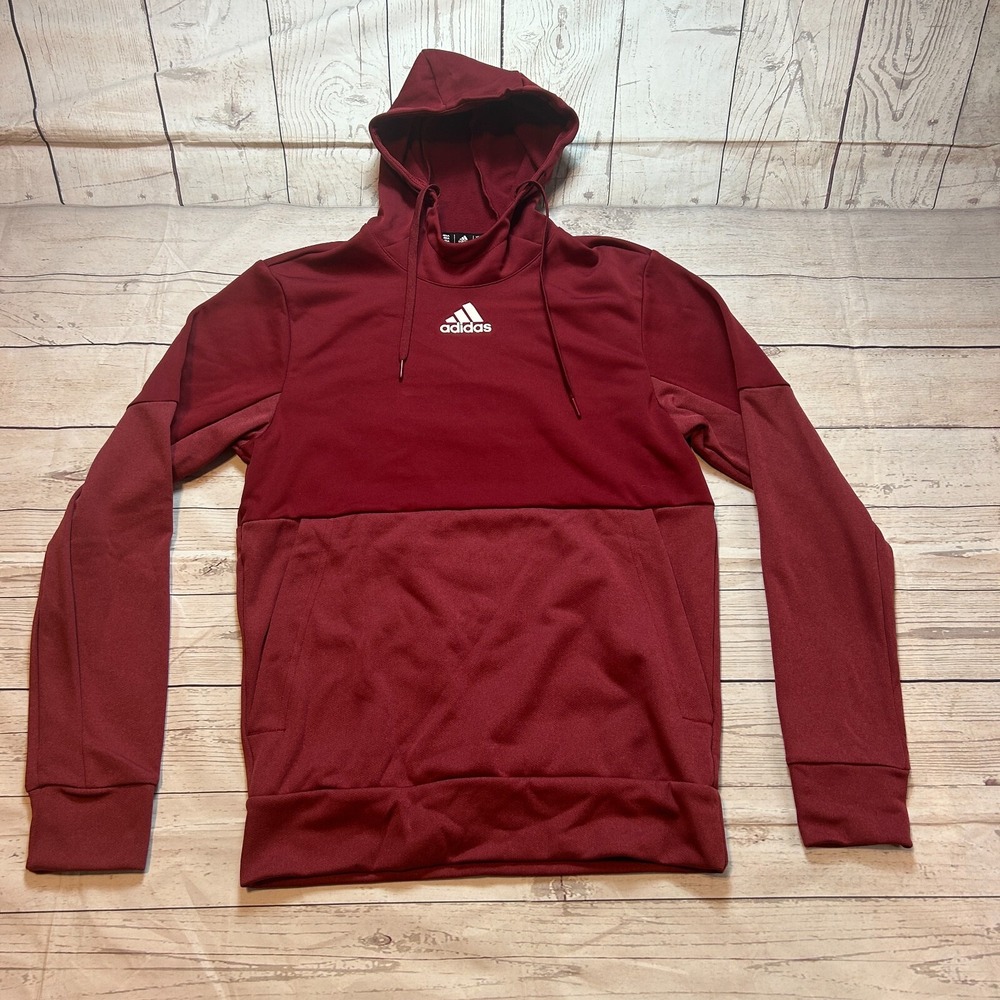 NWT‎ Adidas Aeroready TI Pullover Hoodie Sweater Red Maroon Men's Size Small